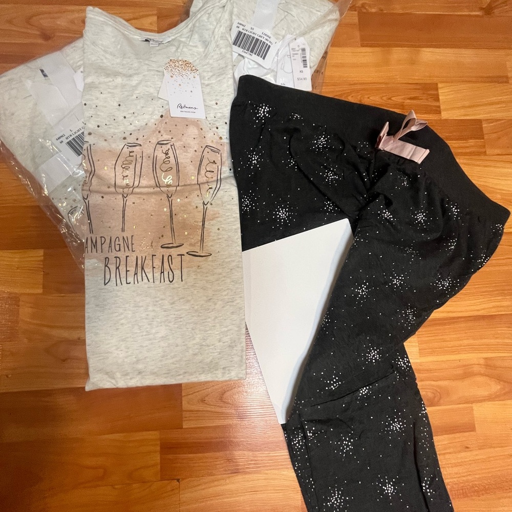 NWT Reitman’s PJ Set. “Champagne for Breakfast”